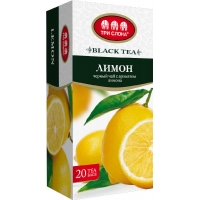 Черный чай Лимон Три слона, 20х1,3г