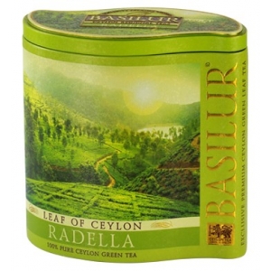 Зелений чай Basilur Раделла, колекція Лист Цейлону, ж/б 100г 