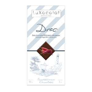 Черный шоколад 90% с красным перцем Drac LuXocolat, арт. lx_3451, 85г