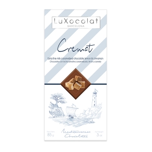 Молочный шоколад с карамелью, лимоном и корицей Cremat LuXocolat, арт. lx_3455, 85г
