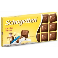 Шоколад Schogetten for Kids with milk для Детей с молоком 100 г