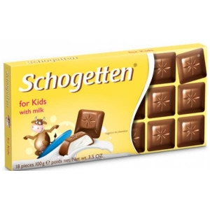 Шоколад Schogetten for Kids with milk для Детей с молоком 100 г