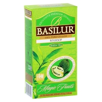 Зелений чай Basilur Чарівні фрукти Саусеп пакетований, 25х1,5гр