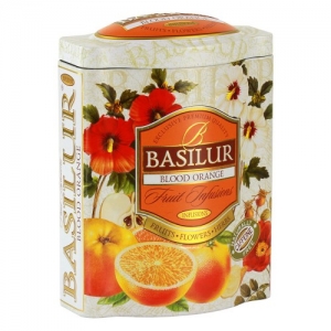 Фруктовый чай Basilur Красный Апельсин, коллекция Фруктовый коктейль, ж/б 100г 