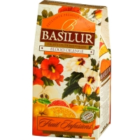 Фруктовый чай Basilur Красный апельсин, Фруктовый коктейль, картон, 100г 