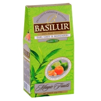 Зелений чай Basilur Ерл Грей та мандарин, колекція Чарівні фрукти, картон 100г