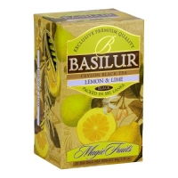 Чорний чай Basilur Лимон та лайм, колекція Чарівні фрукти, 20х2г