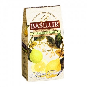 Чорний чай Basilur Лимон та лайм, колекція Чарівні фрукти, картон 100г