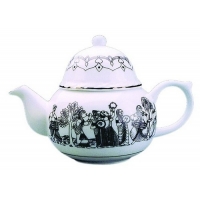 Фарфоровый чайник Крышка-колокол 400мл арт. 10-048