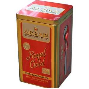 Черный чай Akbar (Акбар) Royal Gold с ложкой жб 250г